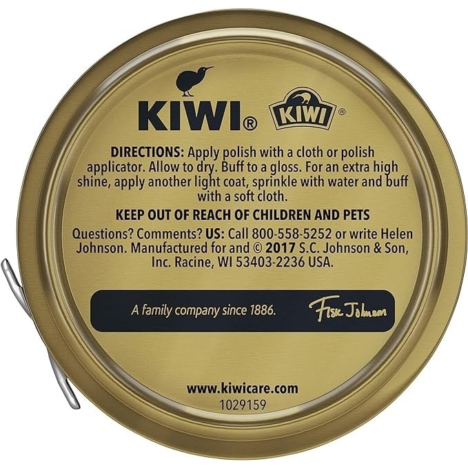 KIWI Black Shoe Polish 1.125 oz Leather Care Waterproof Non-Suede Pack of 1 Image 1