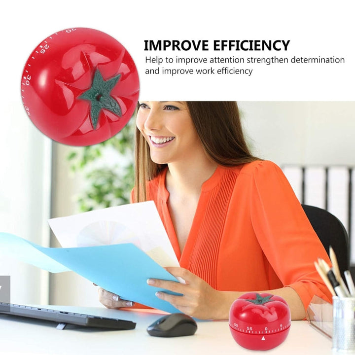 Tomato Shape Kitchen Mechanical Timer Alarm Reminder Image 3