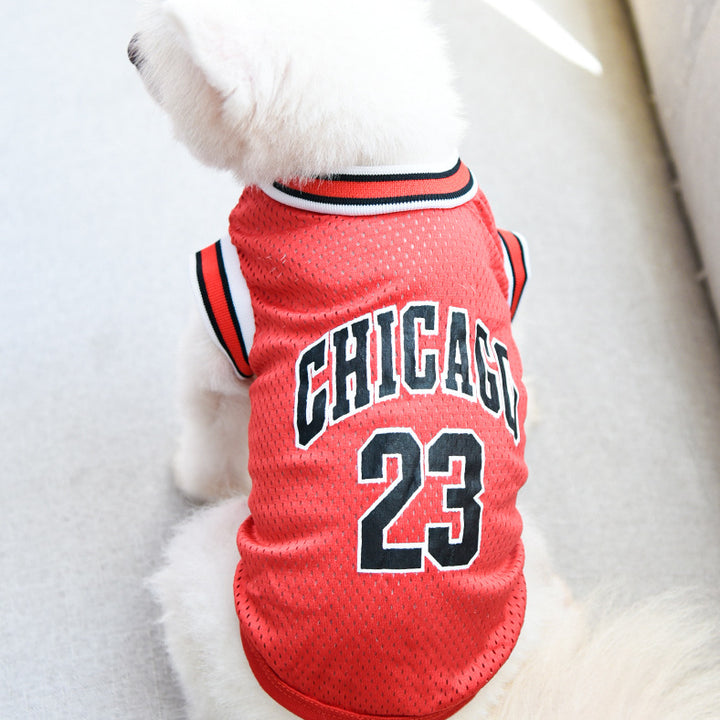 Schnauzer Mesh Dog Jersey Basketball Shirt Large Summer Pet Clothing Breathable Image 1