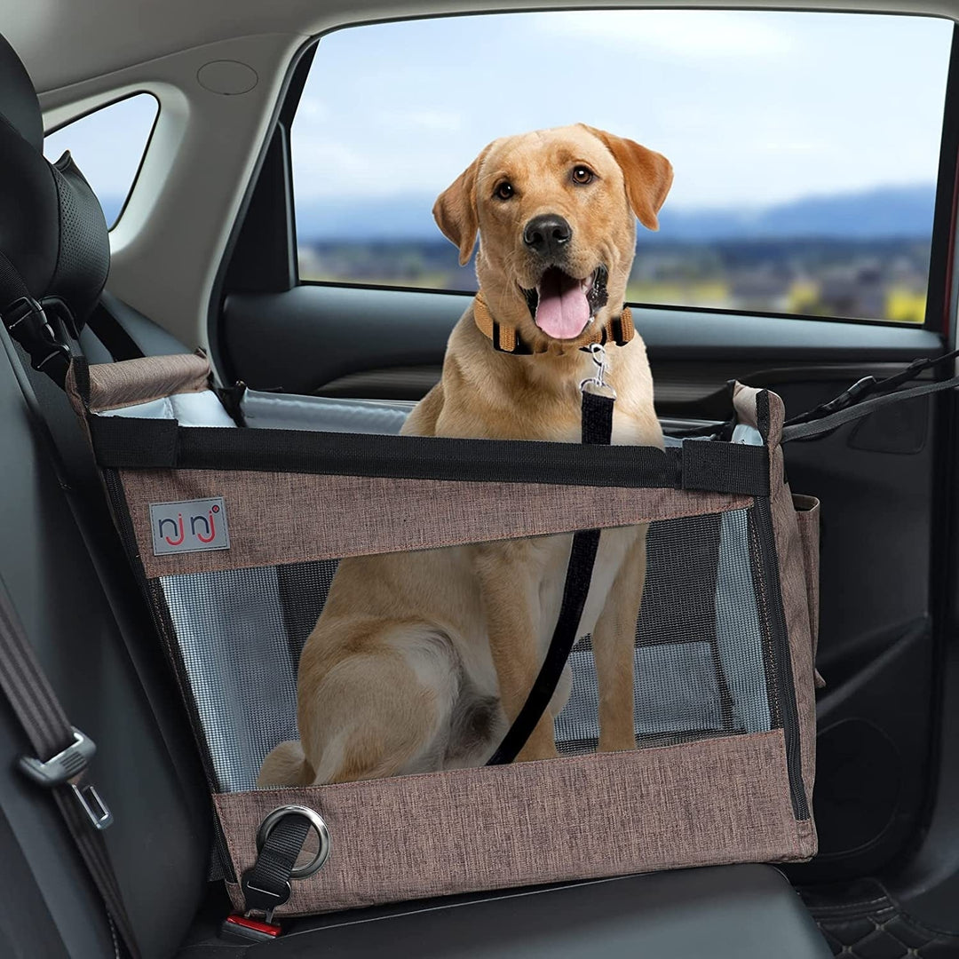 Car Pet Seat Carrier Waterproof Mesh Travel Basket for Small Dogs and Cats Image 3