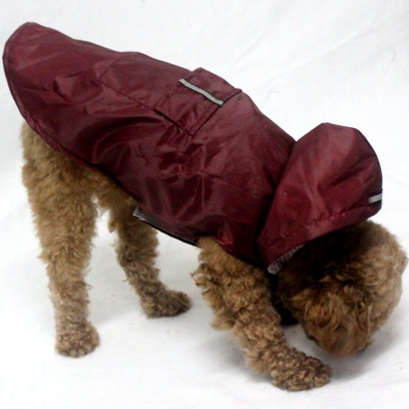 Waterproof Dog Raincoat Hoodie Jacket Reflective Stripe Multiple Colors S-6XL Image 4