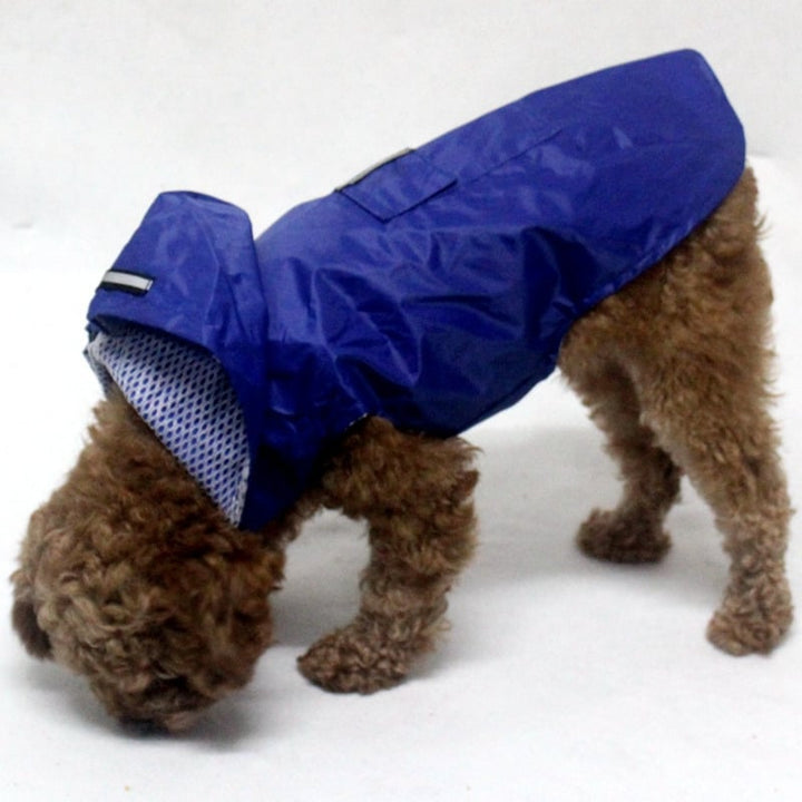 Waterproof Dog Raincoat Hoodie Jacket Reflective Stripe Multiple Colors S-6XL Image 4