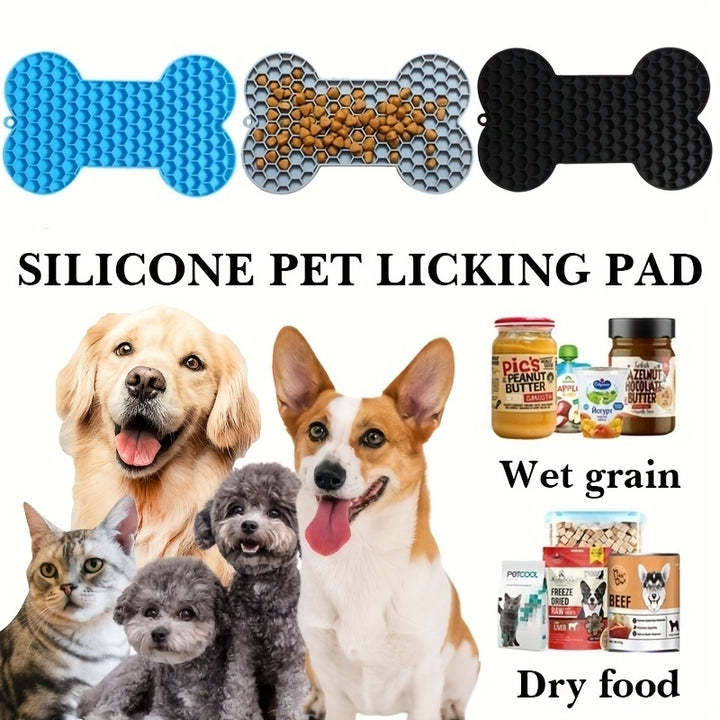 Silicone Dog Lick Pad Slow Feeder for Small Dogs Cats Peanut Butter Feeding Mat Image 1