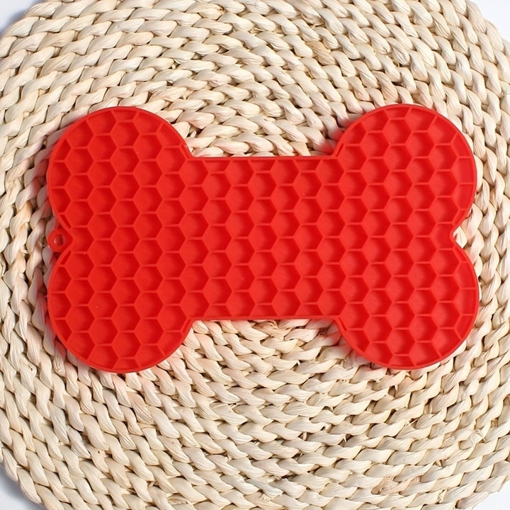 Silicone Dog Lick Pad Slow Feeder for Small Dogs Cats Peanut Butter Feeding Mat Image 4