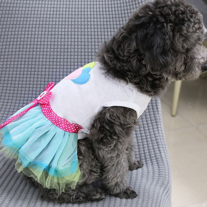 Cute Lace Dog Summer Dress Pink Blue Cotton XS to 2XL Chihuahua Cat Apparel Image 4