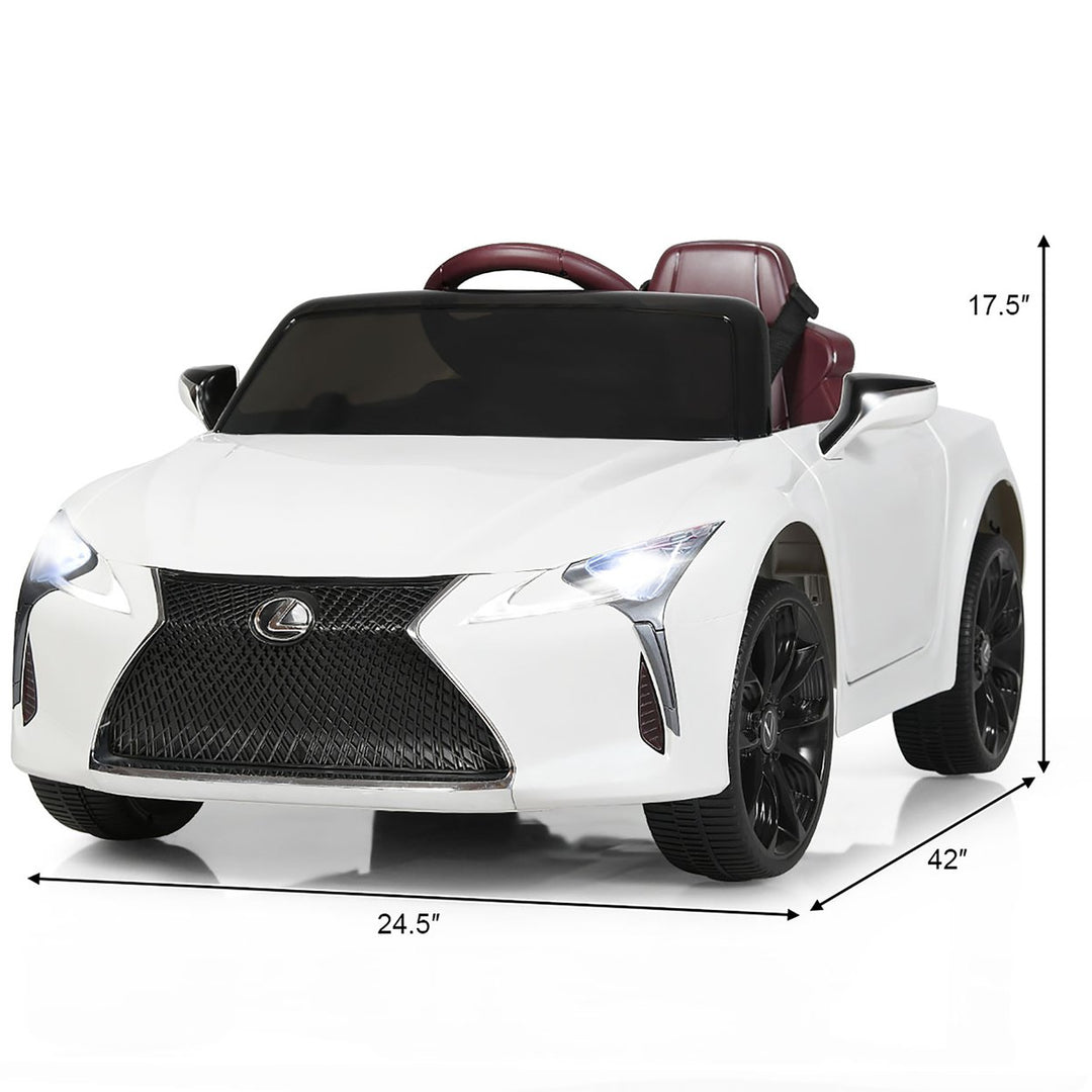 Costway 12V Kids Ride on Car Lexus LC500 Licensed Remote Control Electric Vehicle Image 3