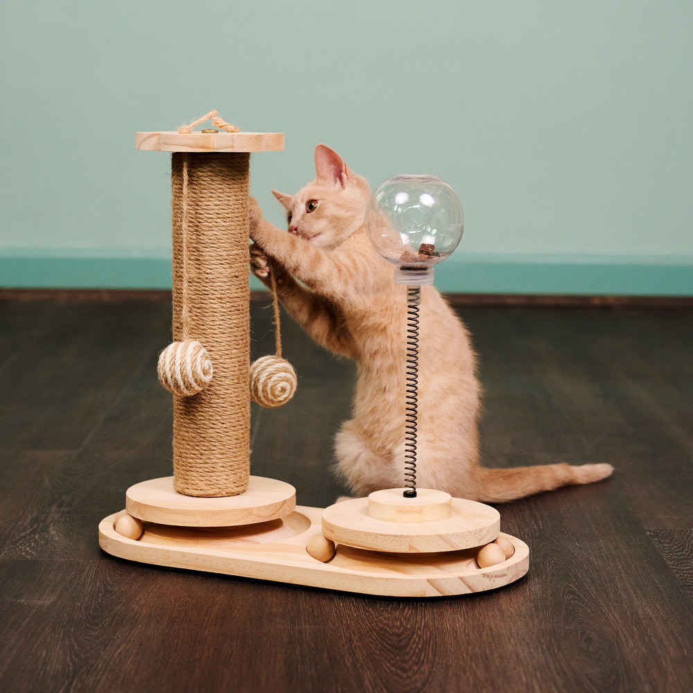 Interactive Scratch Post and Activity Center -- The Ultimate Cat Playground S1501 Image 2