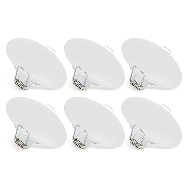 6x 12V DC Recessed LED Ceiling Light Warm White 3.5 Inch for RV Boat Trailer Image 1