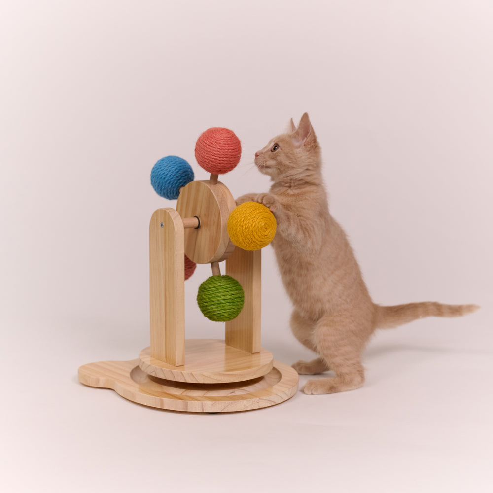 The Complete Interactive Play Center: Pinewood Ferris Wheel Cat Toy Image 2