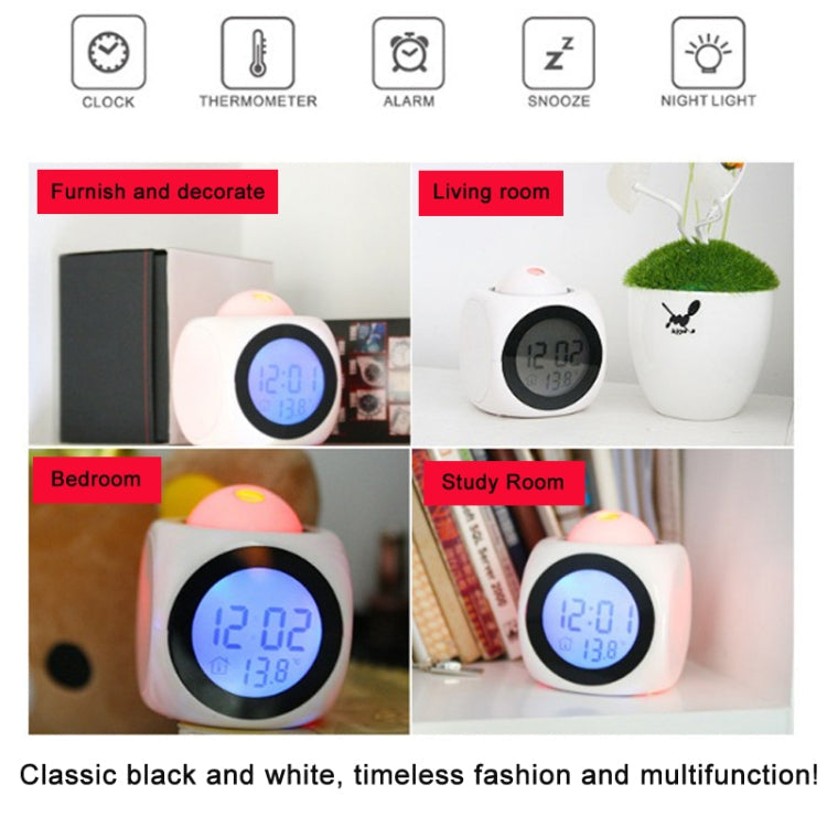 Multi-function LED Projection Alarm Clock Voice Talking Clock Image 4