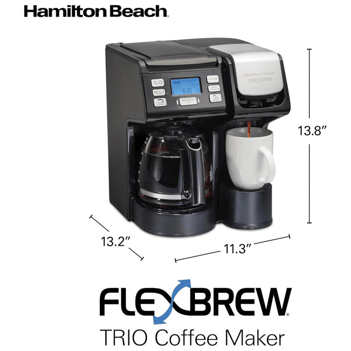 Hamilton Beach FlexBrew Trio K-Cup/12-Cup/Single Serve Coffee Maker Image 4