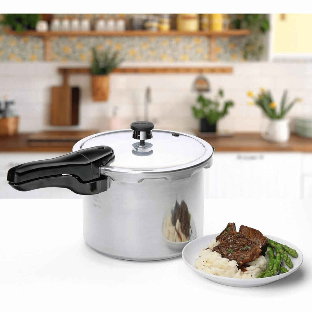 Presto 6-Quart Polished Aluminum Pressure Cooker Image 4