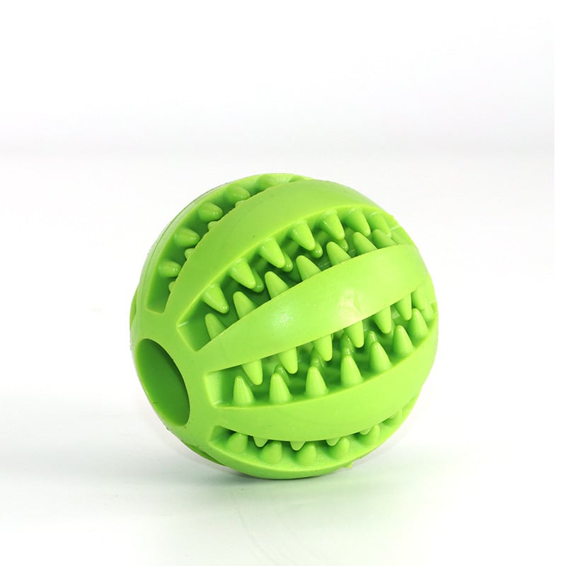 VZZ Natural Rubber Dog Chew Toy Interactive Treat Ball 5cm Extra-Tough Toy Image 1