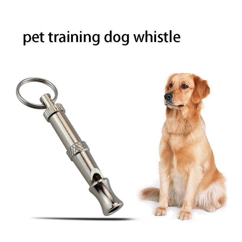 Adjustable Silver Dog Whistle for Bark Control Training Stainless Steel 5.5cm Image 1