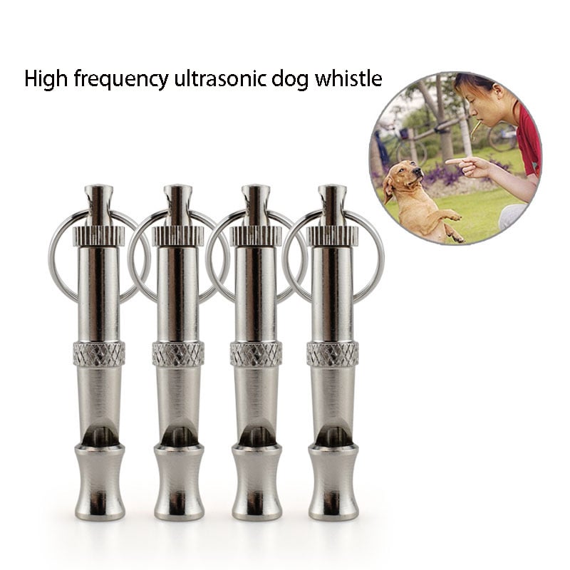 Adjustable Silver Dog Whistle for Bark Control Training Stainless Steel 5.5cm Image 2