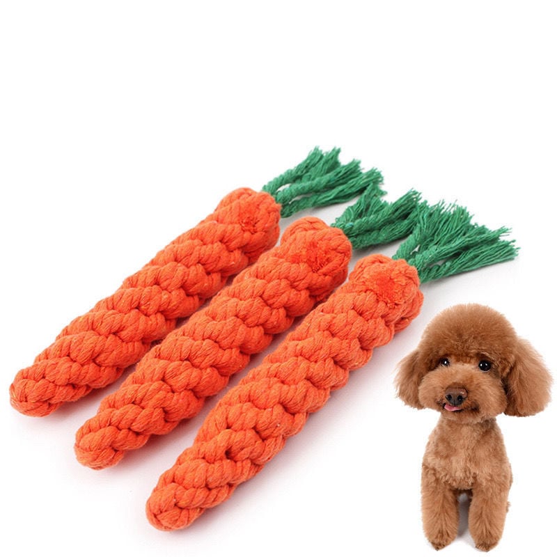 Durable Cotton Rope Dog Chew Toy Cartoon Animal Molar Cleaning Puppy Toy 22cm Image 1