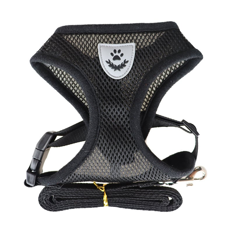 Adjustable Dog Cat Harness Vest Leash Reflective Soft Mesh for Small Medium Pets Image 8