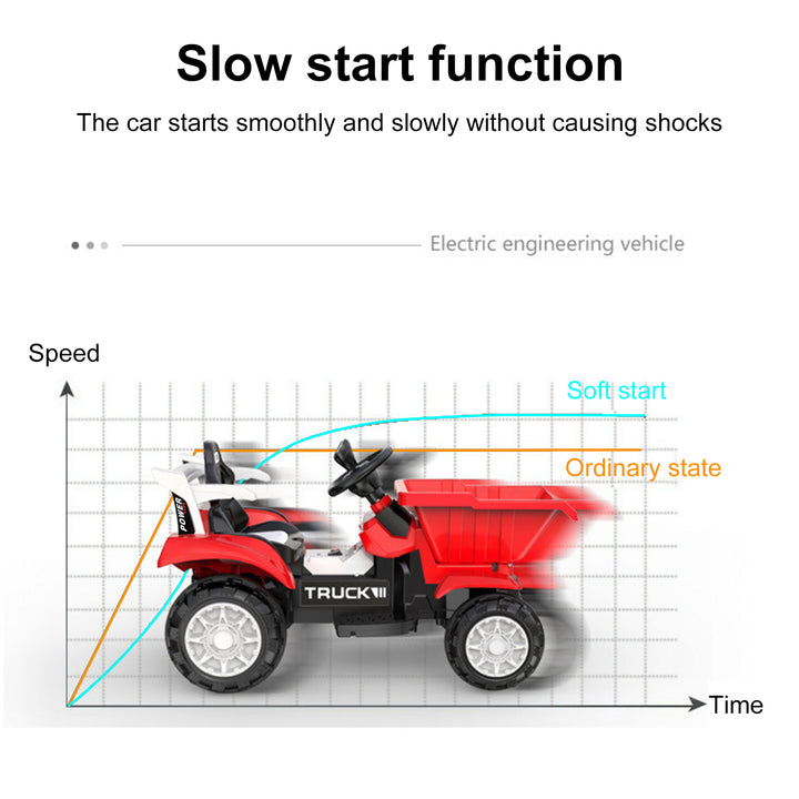 Ride on Bulldozer Battery Powered Digger Forward and Backward Front Loader Bucket Music Player Electric Construction Image 10