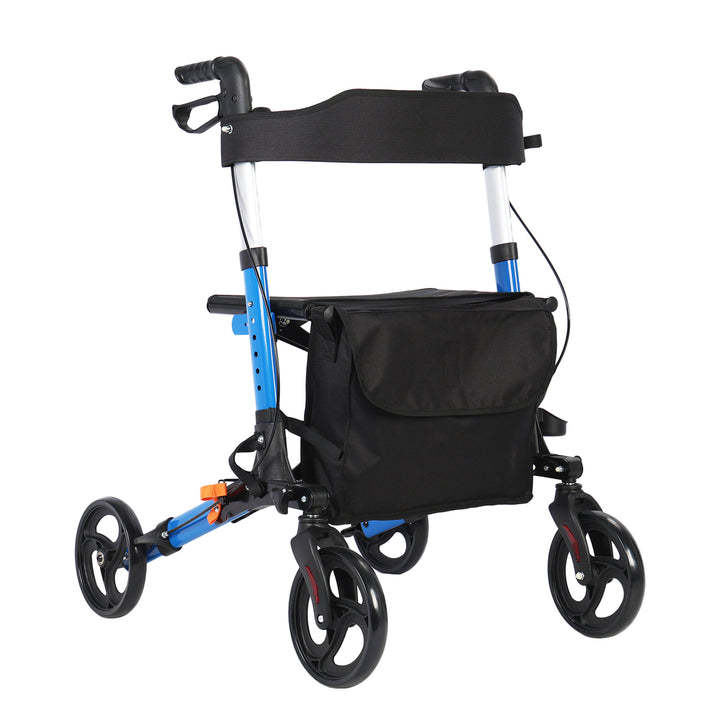 Rollator Walker for Seniors with Storage Bag Upgraded Thumb Press Button for Height Adjustment Folding Lightweight Image 11