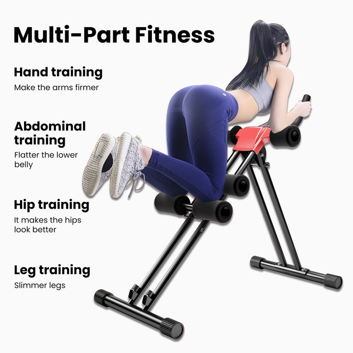 Adjustable Abdominal Roller Ab Workout Equipment Full Body Workout for Home Gym Foldable Waist Trainer Suitable for Image 2