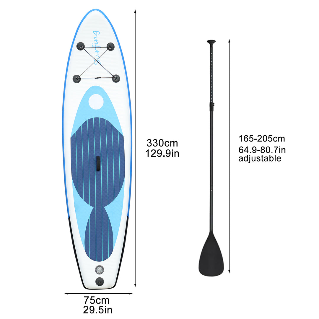 Inflatable Stand Up Adult Paddle Board Single Layer PVC Paddle Board with Carry Bag Hand Pump Retractable Propeller Image 4