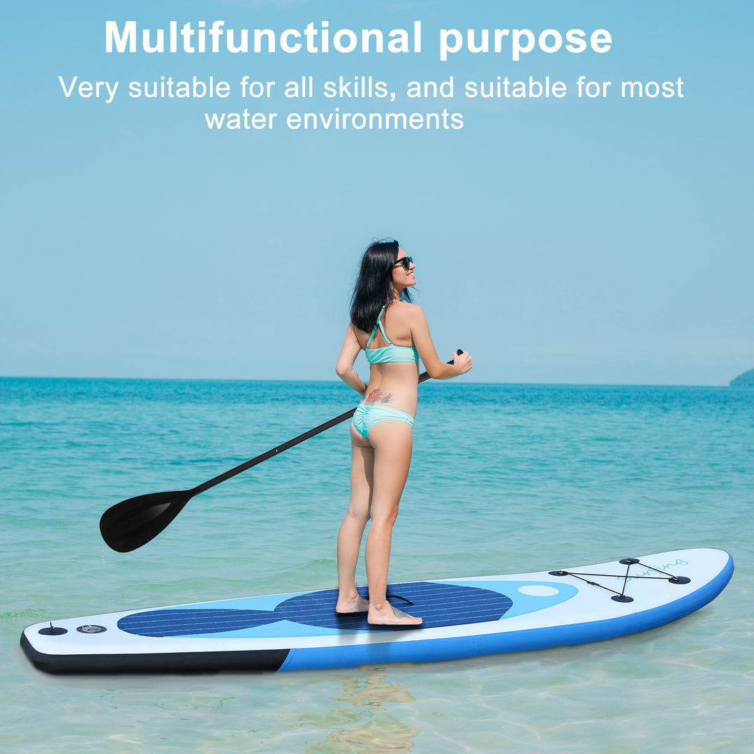 Inflatable Stand Up Adult Paddle Board Single Layer PVC Paddle Board with Carry Bag Hand Pump Retractable Propeller Image 6