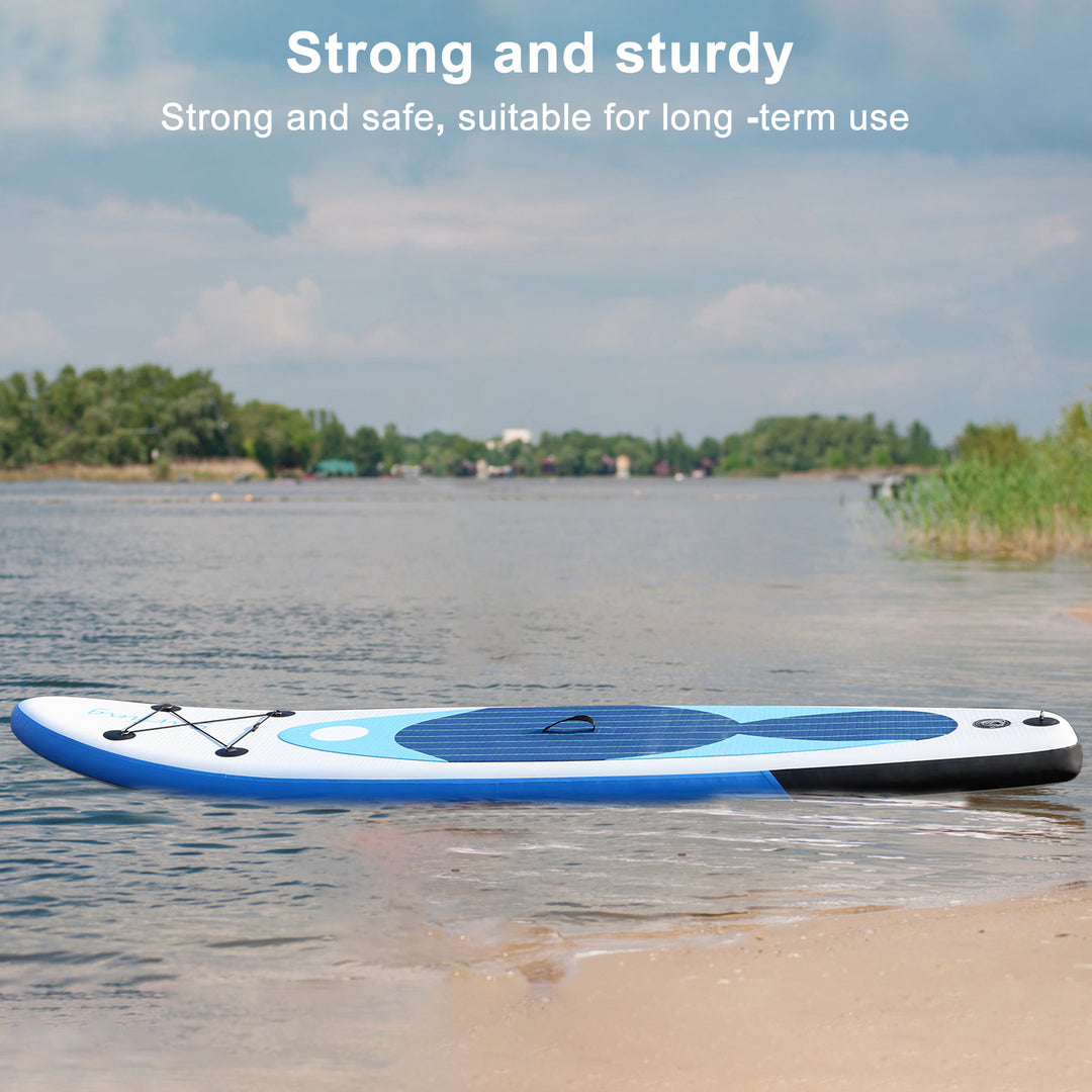 Inflatable Stand Up Adult Paddle Board Single Layer PVC Paddle Board with Carry Bag Hand Pump Retractable Propeller Image 7