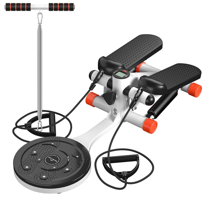 Home Multi-Function Mini Stepper Exercise Stepper Machine with Adjustable Twist Table LCD Monitor Double Person Stair Image 1