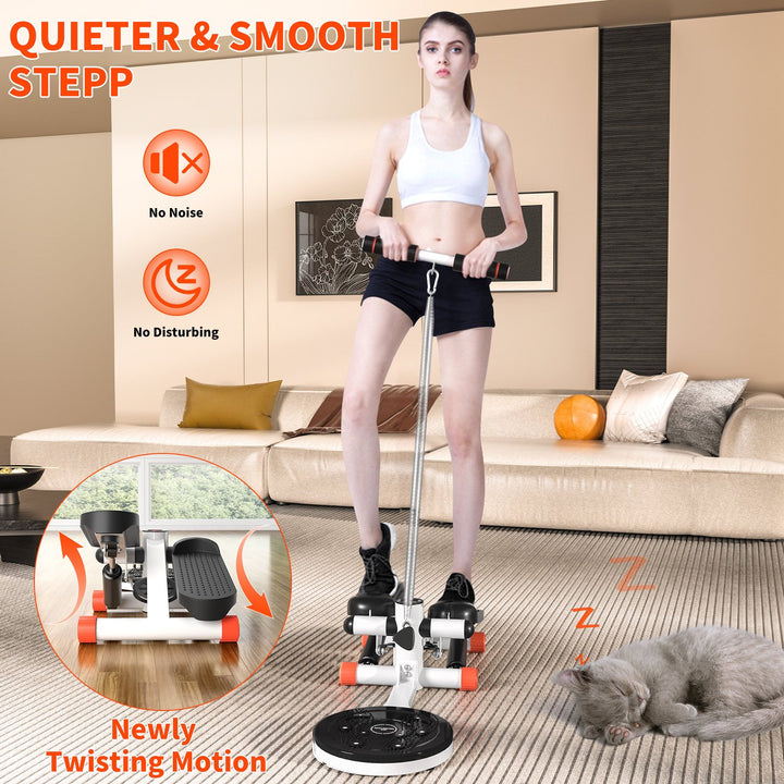 Home Multi-Function Mini Stepper Exercise Stepper Machine with Adjustable Twist Table LCD Monitor Double Person Stair Image 7