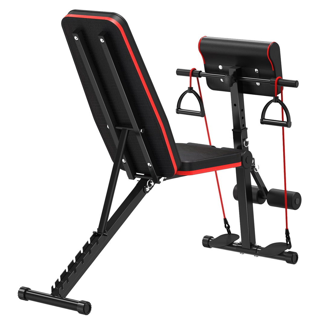 Multi Gears Adjustment Weight Bench Workout Bench for Home Gym Foldable Incline Decline Flat Exercise Bench for Full Image 4