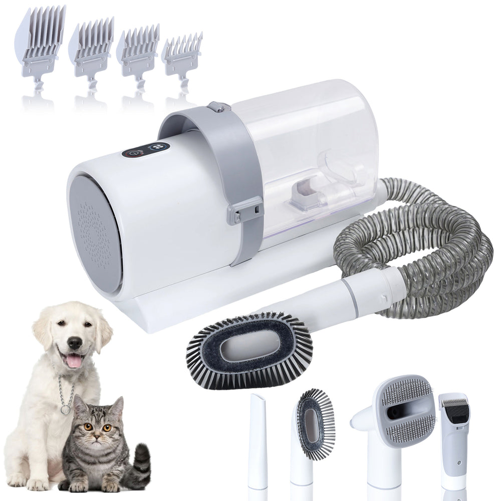 Dog Hair Vacuum Pet Grooming Vacuum with 4 Limited Combs 2.5L Dust Cup Dog Brush Vacuum with Grooming Tools for Shedding Image 2