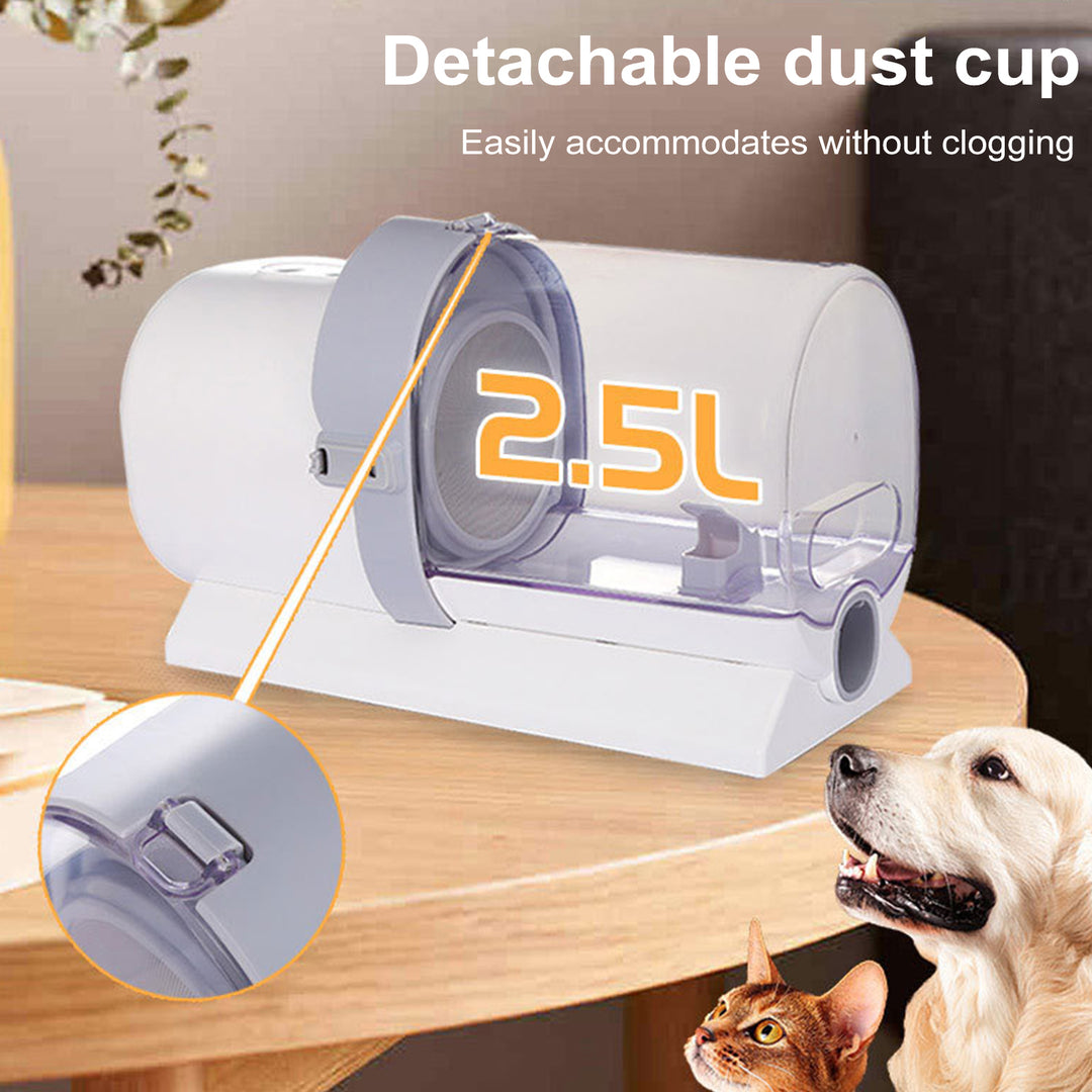 Dog Hair Vacuum Pet Grooming Vacuum with 4 Limited Combs 2.5L Dust Cup Dog Brush Vacuum with Grooming Tools for Shedding Image 3