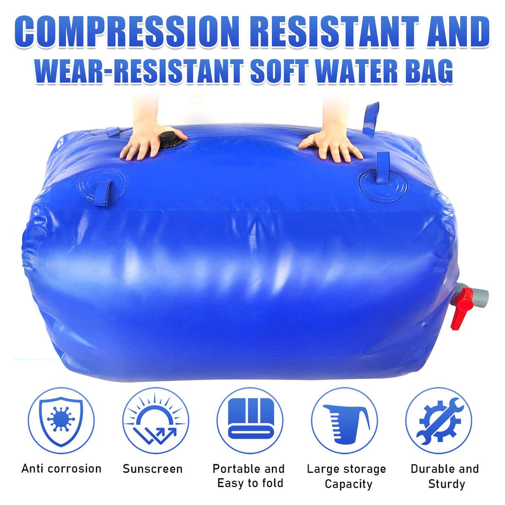 150x100x70cm Large Capacity Water Storage Tank Emergency Water Bladder Tank Foldable Portable Rainwater Bag for Drought Image 2