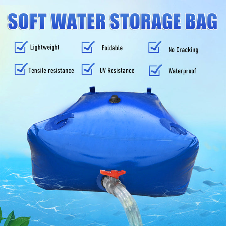 150x100x70cm Large Capacity Water Storage Tank Emergency Water Bladder Tank Foldable Portable Rainwater Bag for Drought Image 4