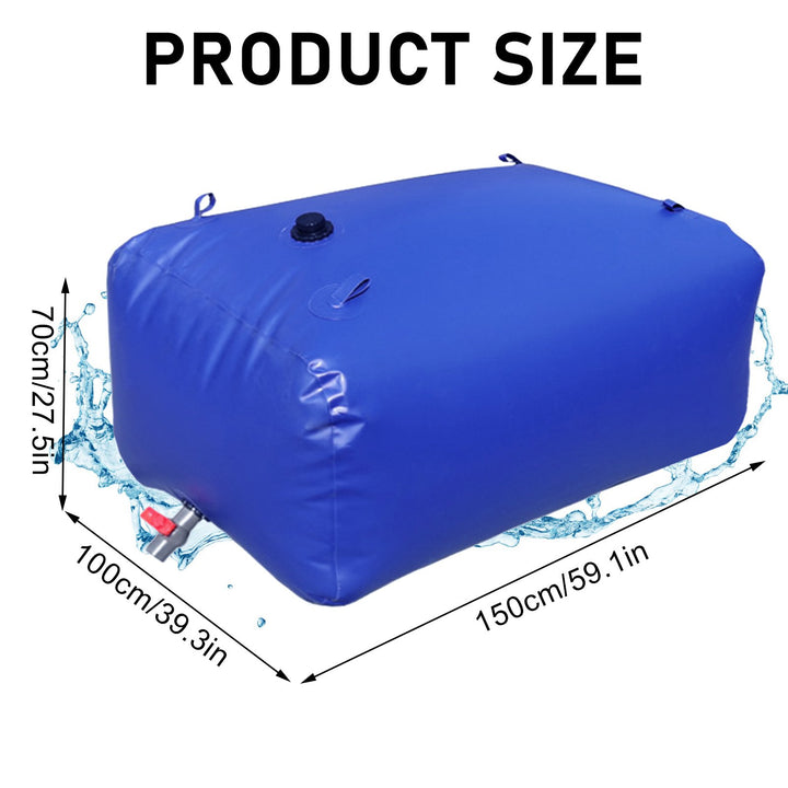 150x100x70cm Large Capacity Water Storage Tank Emergency Water Bladder Tank Foldable Portable Rainwater Bag for Drought Image 6