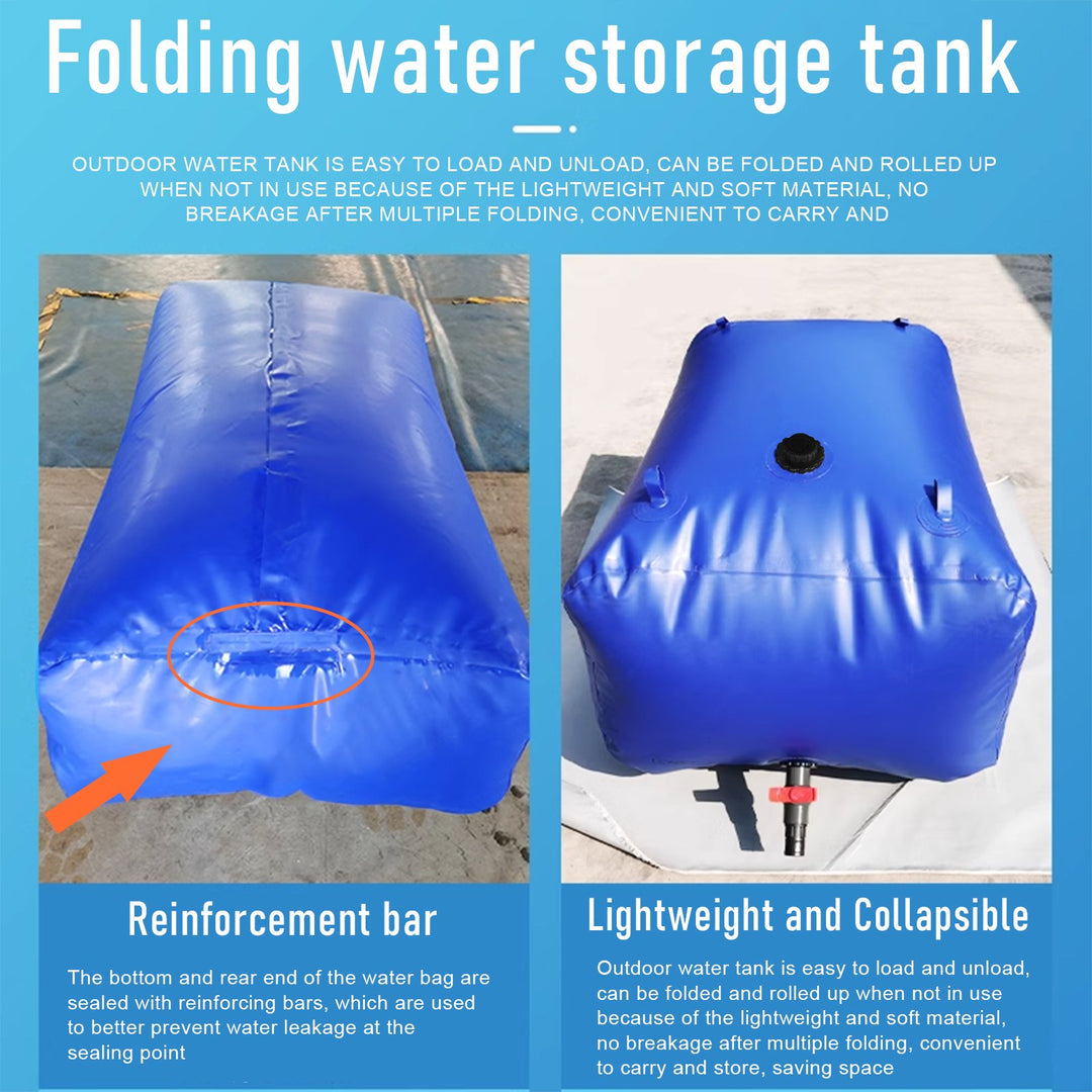 150x100x70cm Large Capacity Water Storage Tank Emergency Water Bladder Tank Foldable Portable Rainwater Bag for Drought Image 7