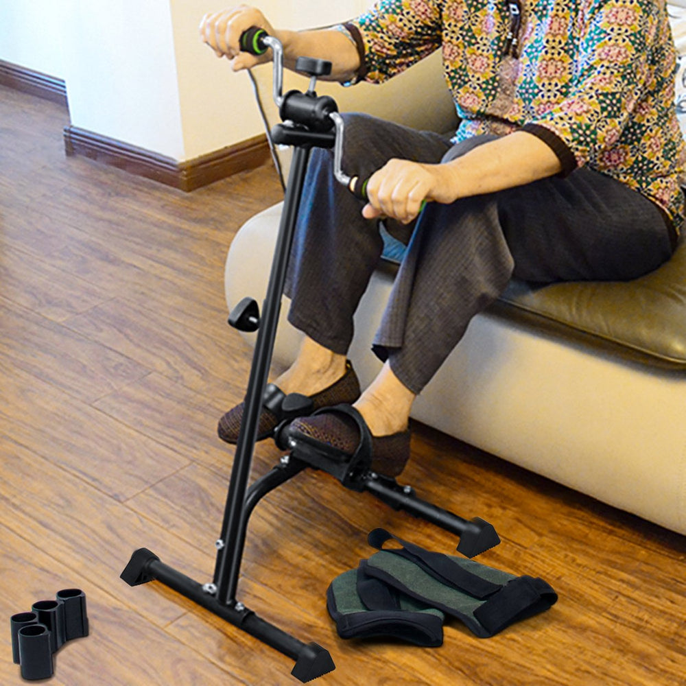 Elderly Exercise Bike Pedal Exerciser Bike Hand Arm Leg Knee Peddler Adjustable Fitness Equipment for Seniors Image 2