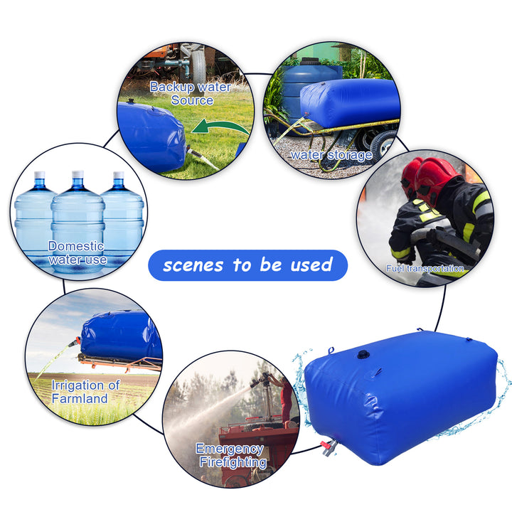 150x100x70cm Large Capacity Water Storage Tank Emergency Water Bladder Tank Foldable Portable Rainwater Bag for Drought Image 12