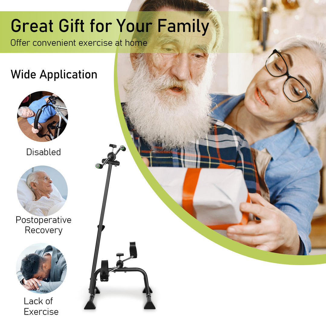 Elderly Exercise Bike Pedal Exerciser Bike Hand Arm Leg Knee Peddler Adjustable Fitness Equipment for Seniors Image 10