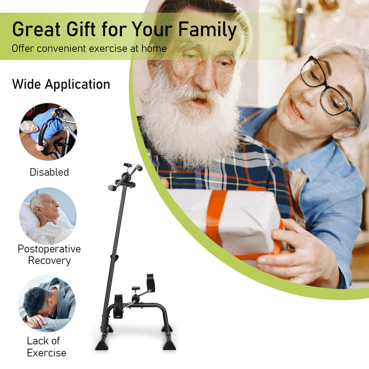 Elderly Exercise Bike Pedal Exerciser Bike Hand Arm Leg Knee Peddler Adjustable Fitness Equipment for Seniors Image 10