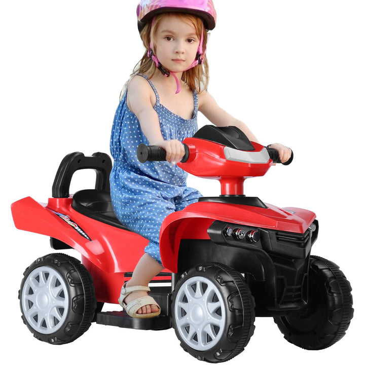 61cm 6V Kids Ride On Car 4-Wheels Quad ATV Play Car Electric Car 1.8MPH Max Speed Treaded Tires Rubber Handles Image 2