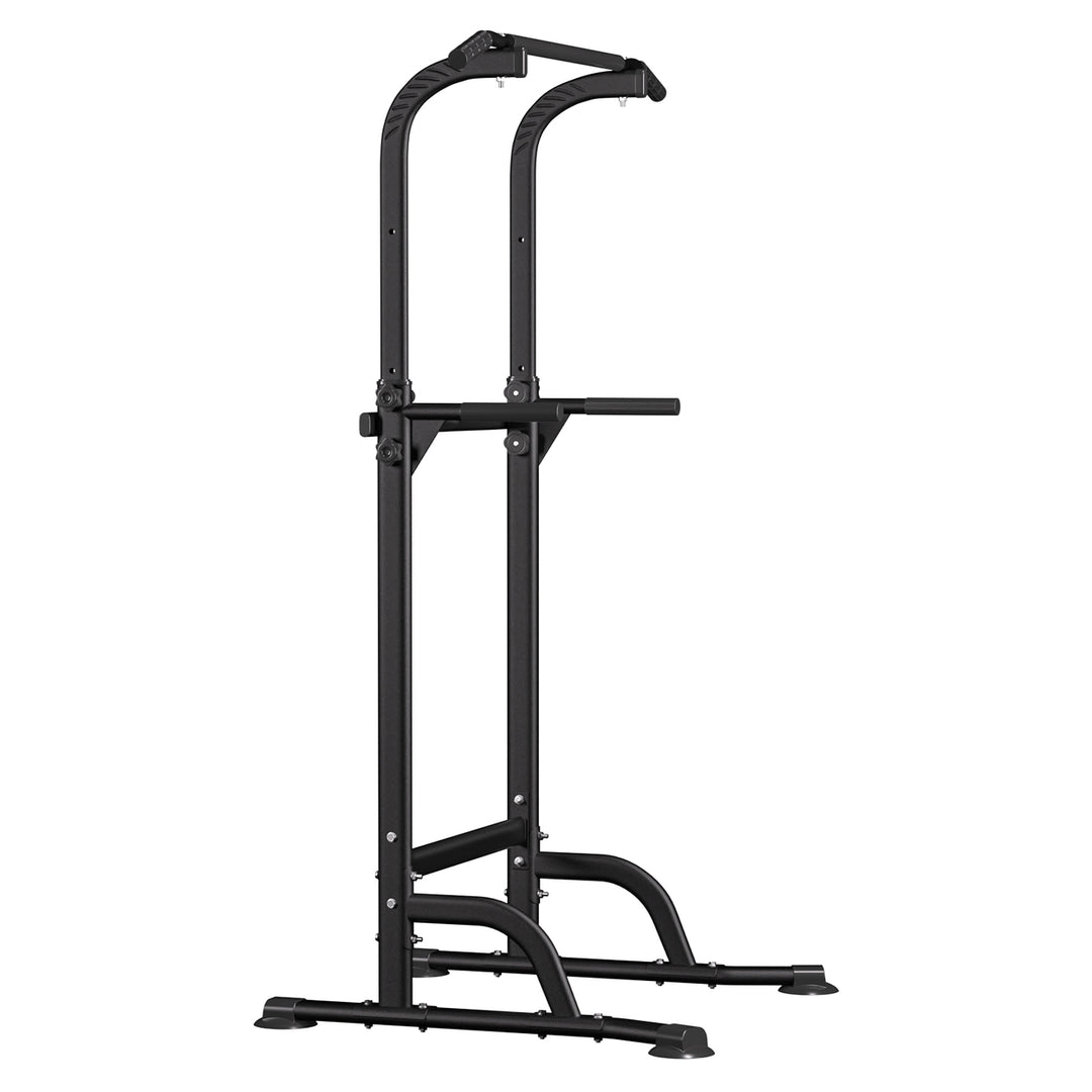 210cm Pull Up Bar Power Tower Dip Station 10 Gears Adjustment Portable Free Standing Pull-up Bar Station for Home Gym Image 1