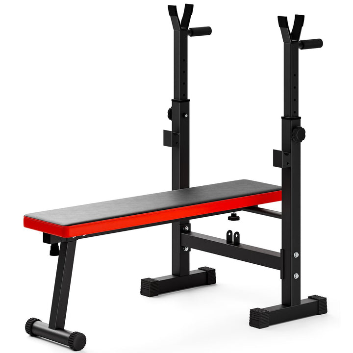 Bench Press Rack Adjustable Weight Bench with Barbell Rack Weight Lifting Bench Press for Home Gym Strength Training Image 1