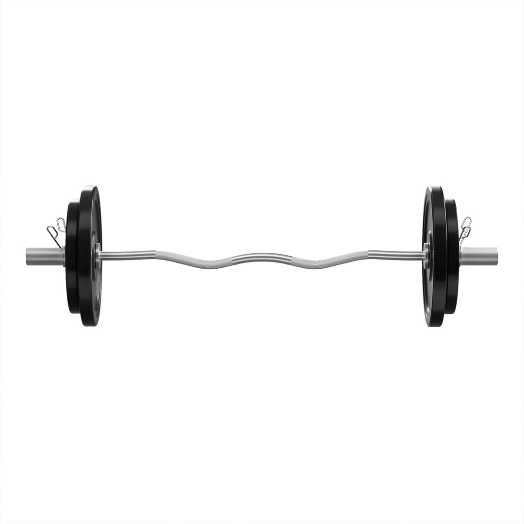 Carbon Steel Barbell Bar Bench Press Bar 4FT Curved Rod Weight Bar for Weightlifting Powerlifting Cross Fit Training 350 Image 6