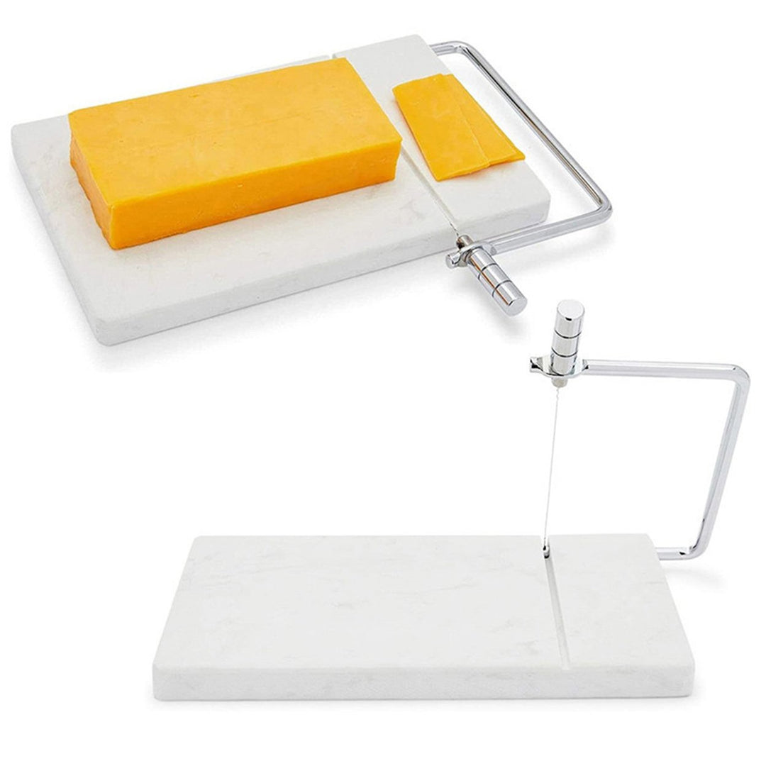 Cheese Slicer Stainless Steel Wire Cutter for Block Cheeses Marble Board Mozzarella Parmesan Butter Cutting Tool Easy to Image 1