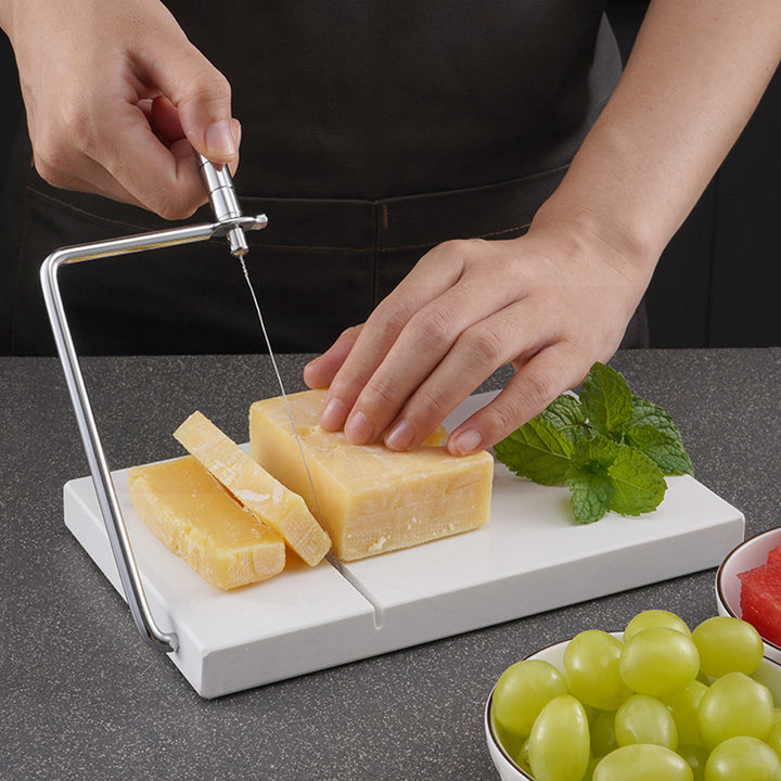 Cheese Slicer Stainless Steel Wire Cutter for Block Cheeses Marble Board Mozzarella Parmesan Butter Cutting Tool Easy to Image 3