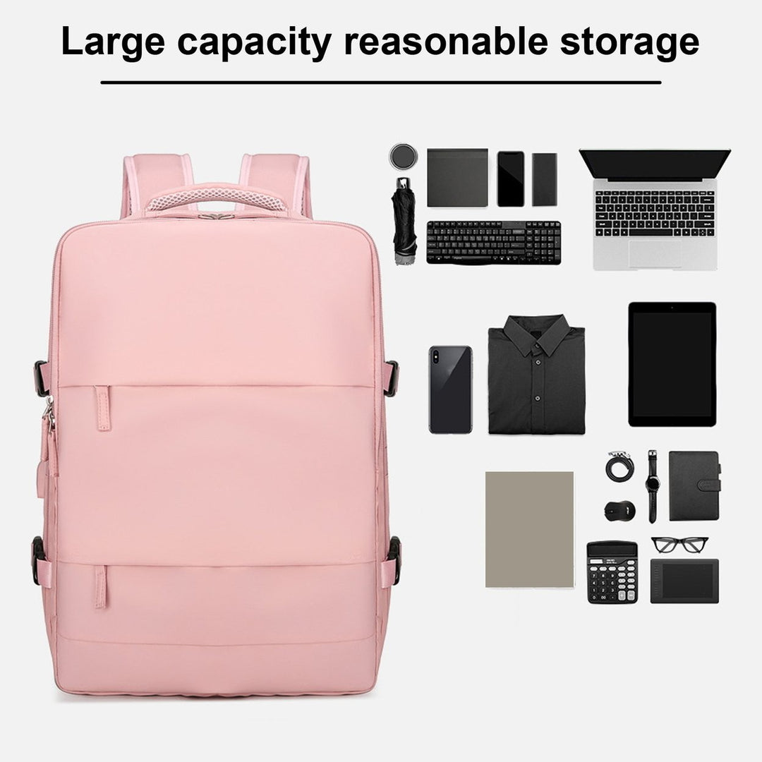 Travel Backpack Large Capacity Laptop Bag Schoolbag Multi Pockets Breathable Shoulder Strap Waterproof College Backpack Image 11