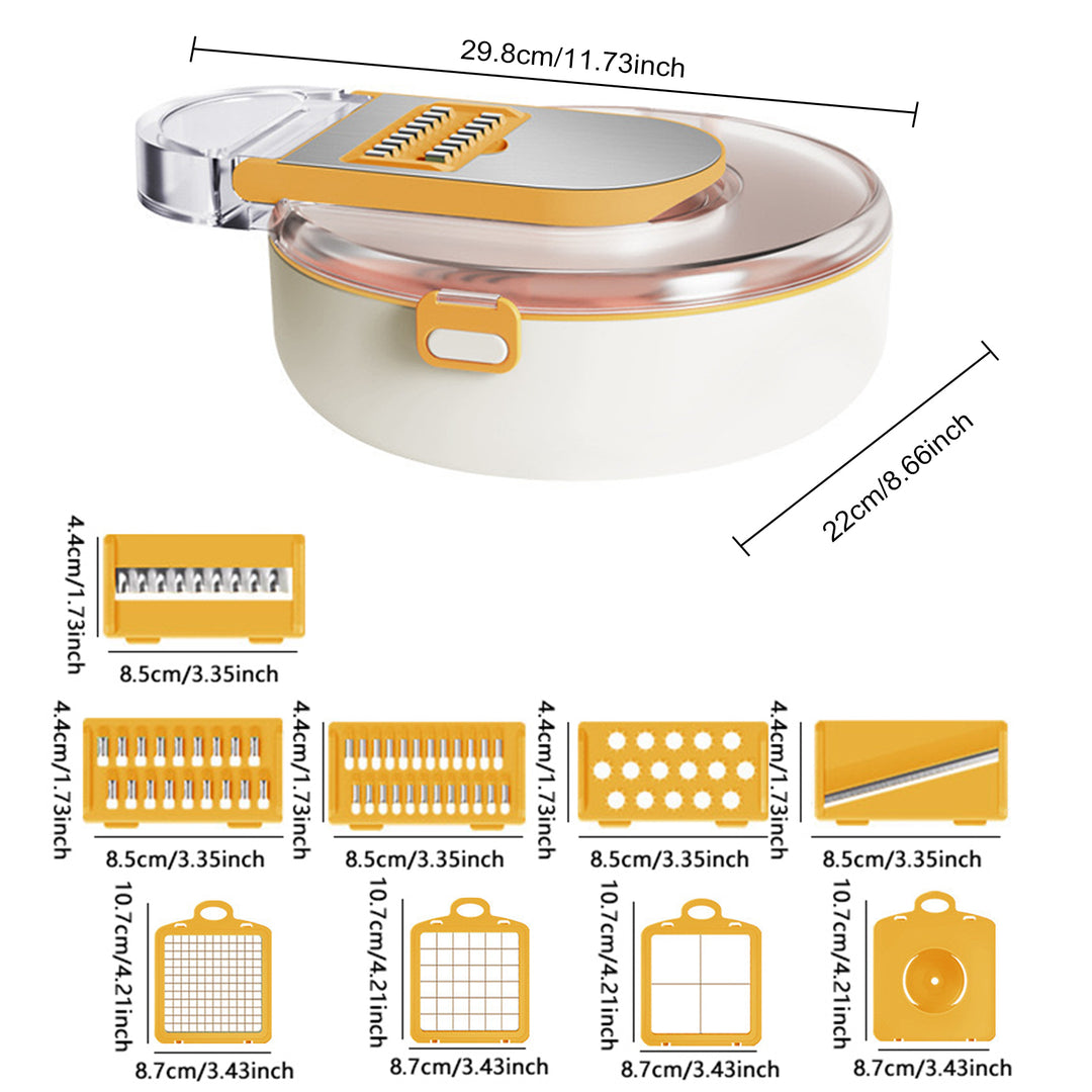 14-in-1 Vegetable Chopper Draining Fruits Cutter with Stainless Steel Blades Easy to Clean Multi-Purpose Kitchen Gadget Image 6