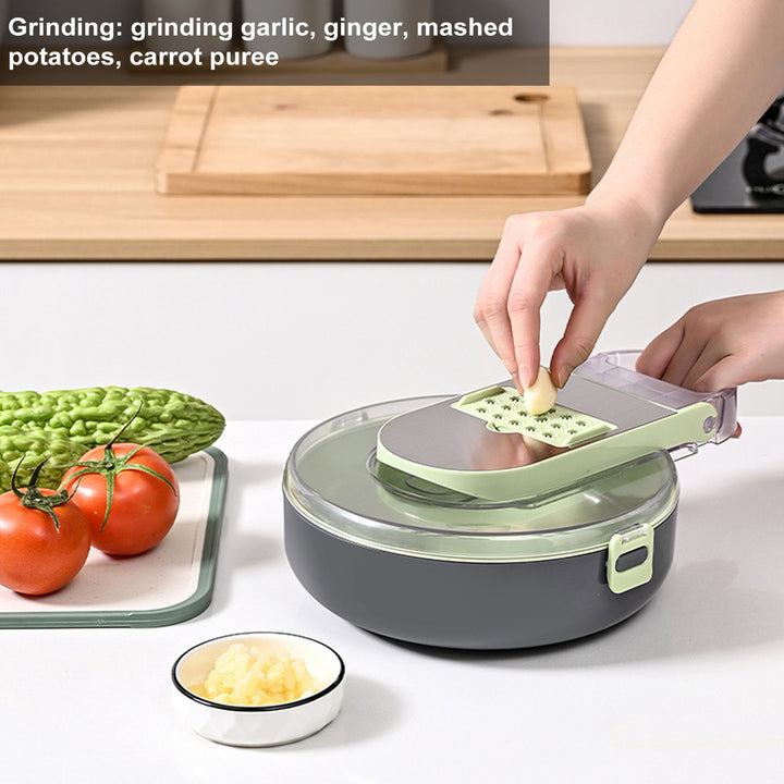 14-in-1 Vegetable Chopper Draining Fruits Cutter with Stainless Steel Blades Easy to Clean Multi-Purpose Kitchen Gadget Image 12