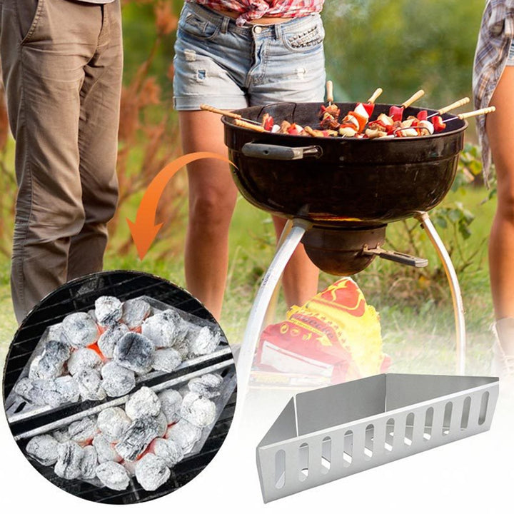 2 Pcs Stainless Steel Charcoal Basket Holder for Grilling Contoured Carbon Briquet Baskets Easy to Clean BBQ Accessories Image 2